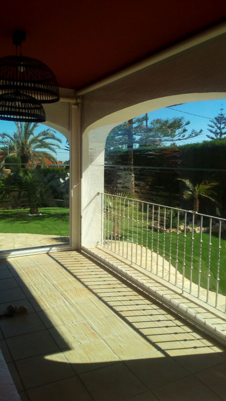 toldo tipo telón transparente