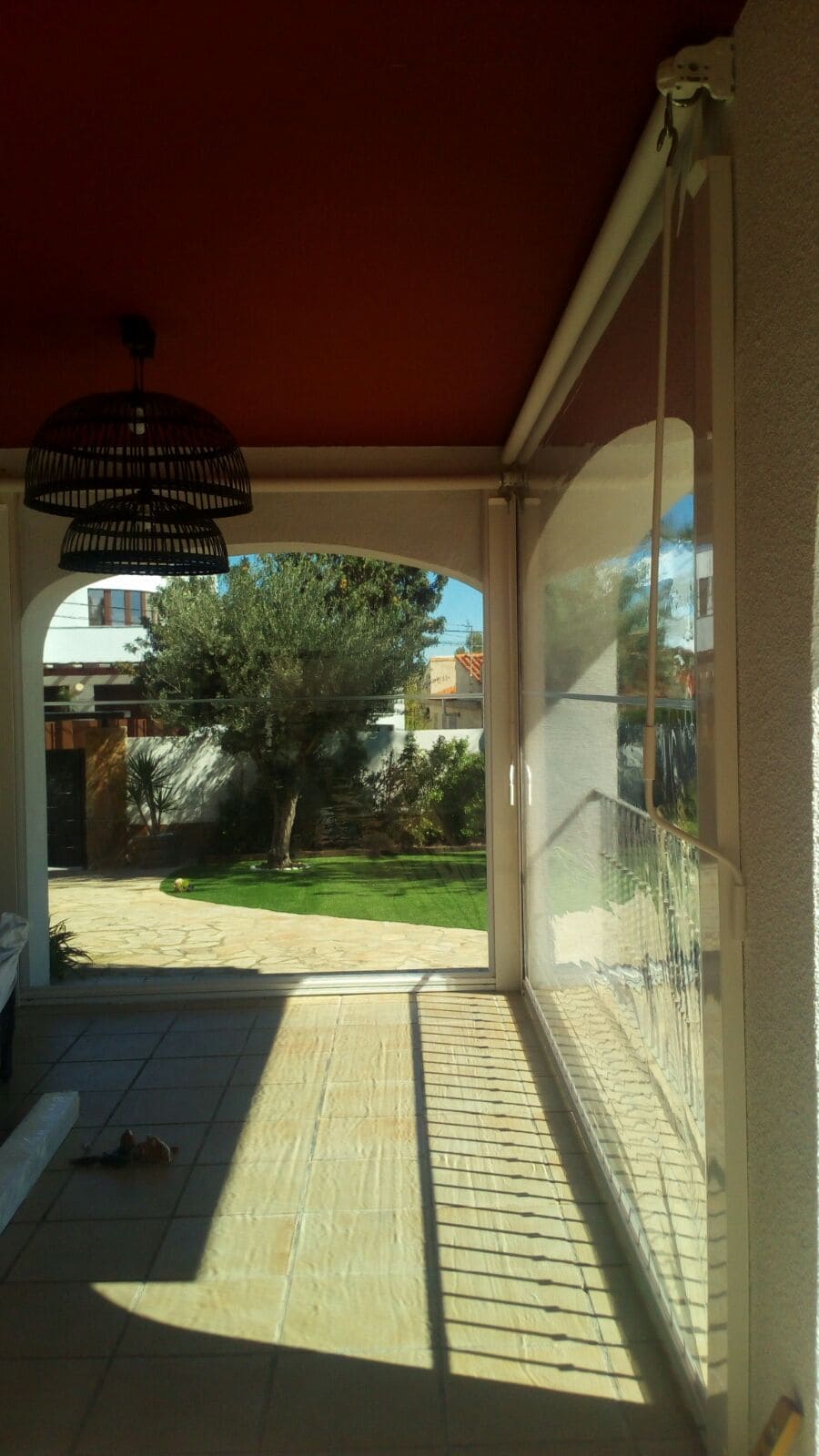 toldo tipo telón transparente