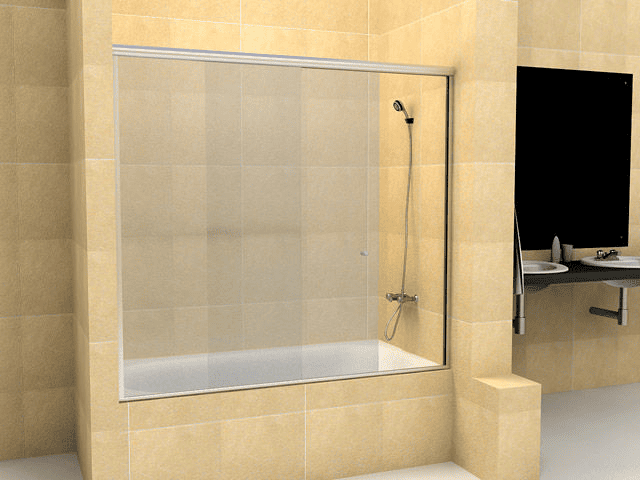 Mamparas de baño en tono amarillo