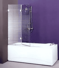 Mamparas de baño en tonos morados